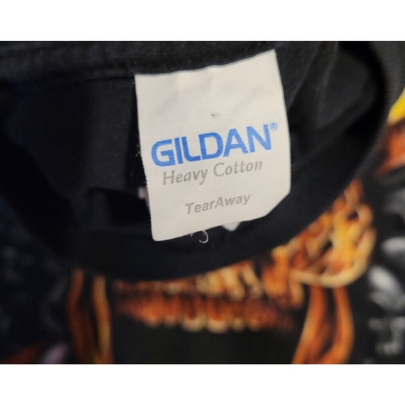 Cedar Point HalloWeekends T Shirt Size Small Black Graphic Flaming Skull - Picture 6 of 7